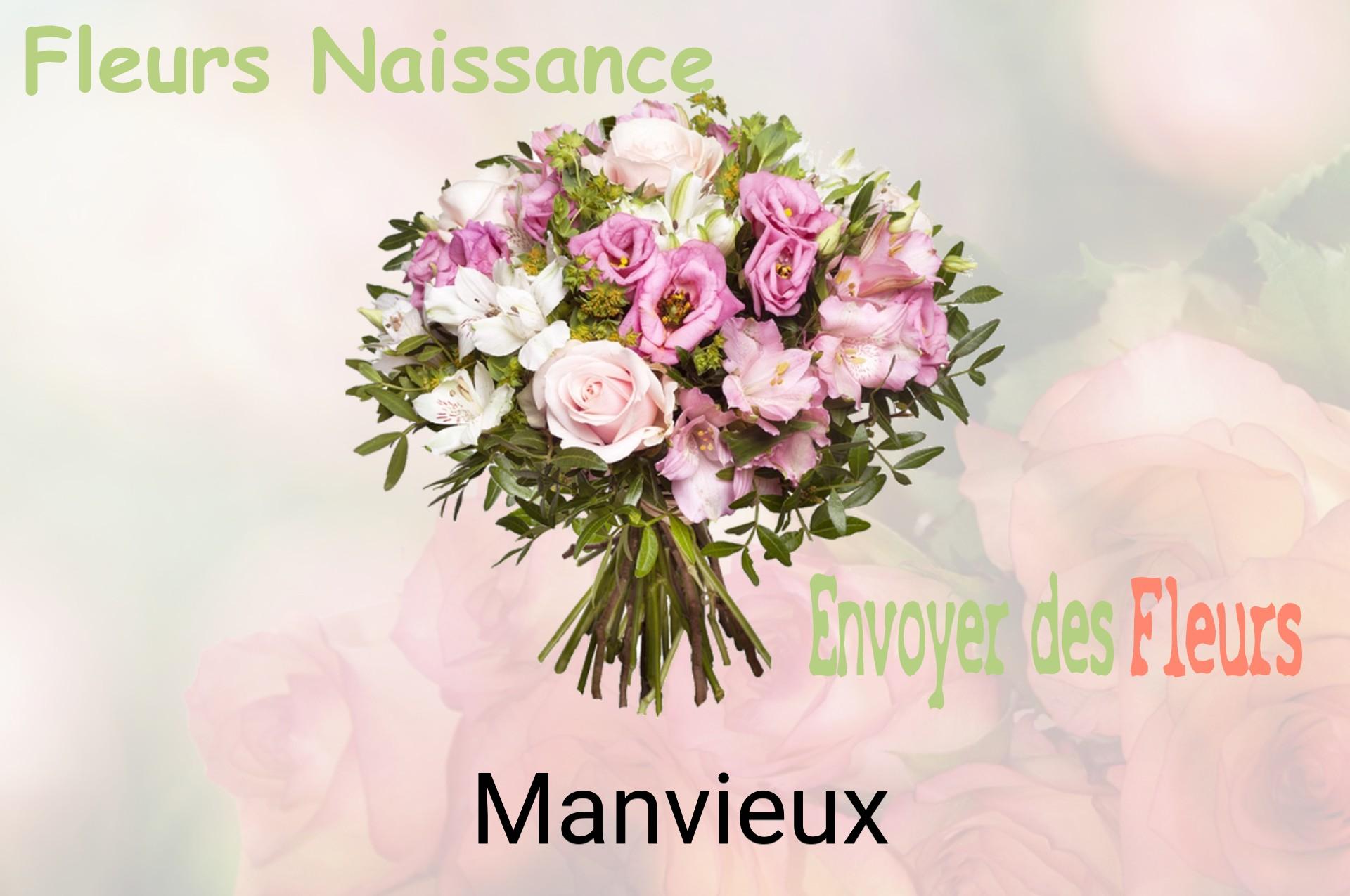 Bouquet de fleurs de naissance livré à Manvieux